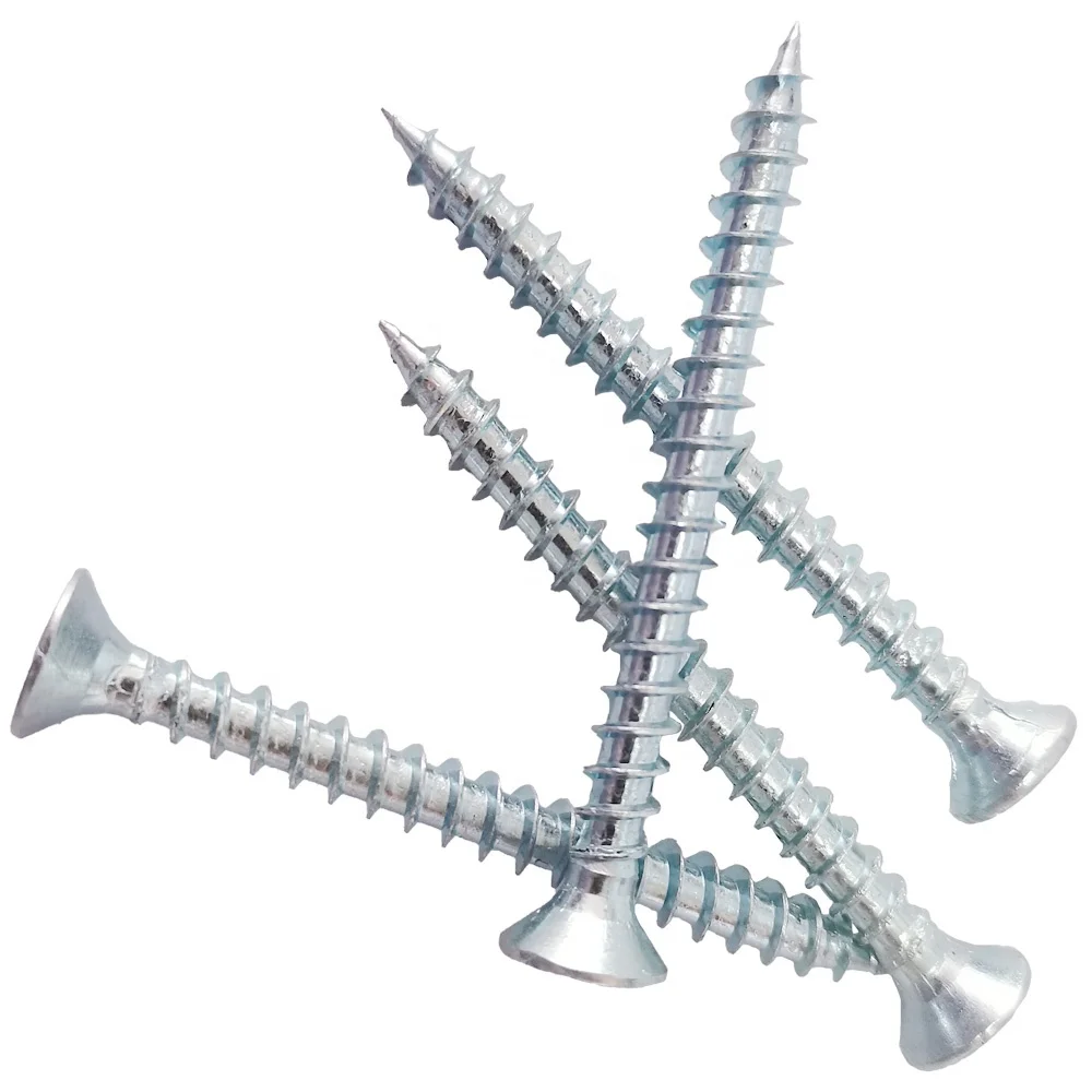 Plated Chipboard Screw Carbon Steel White Zinc Wood Best Quality Self Tapping Chipboard Screw