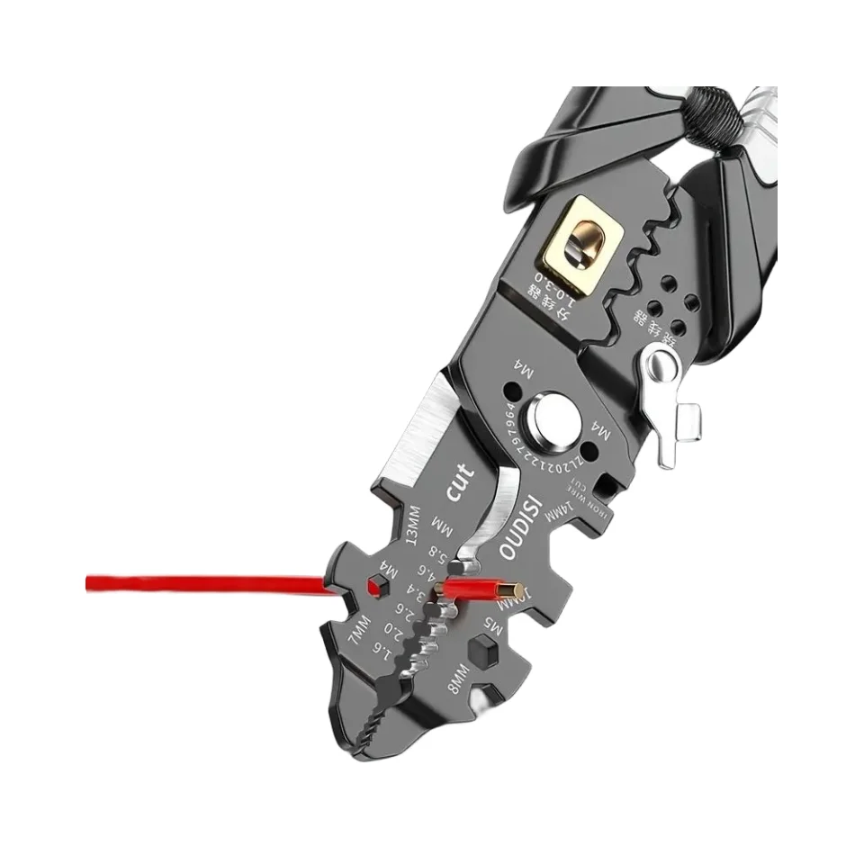 Multi-functional Wire Stripper Cable Cutter Wire Crimping Stripping Plier for Stripping, Pulling, Crimping, and Cutting