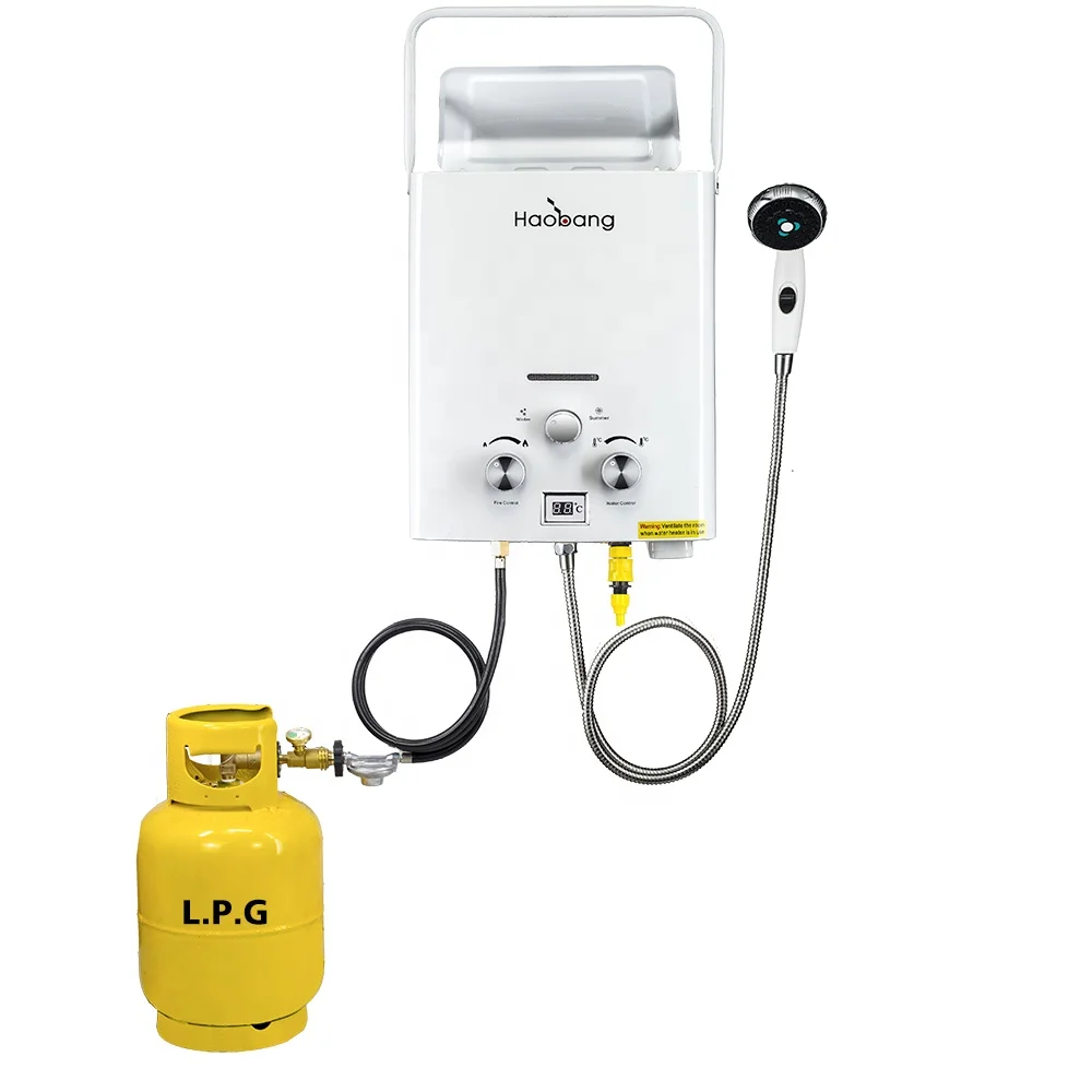 Easy carry outdoor tankless natural exhaust gas water heater