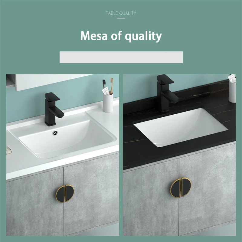 Рок плиты интегрированный таз интеллигентая (ый) Зеркало выдвижными полками на стены для ванной комнаты из твердого дерева простой