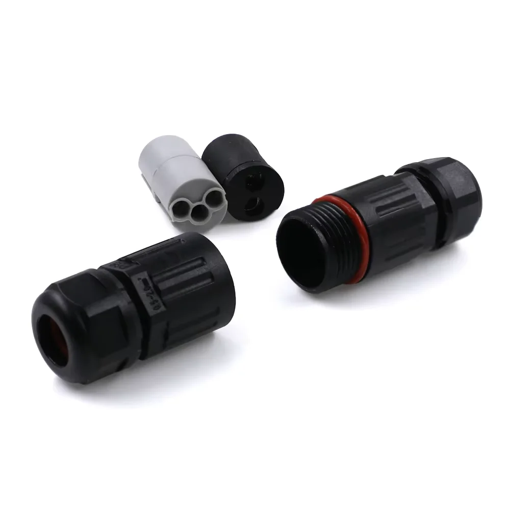 2p 3p Ip68 Mini Waterproof Connector Power Copper 16a Fast Connector 26awg Male & Female Ip68(4m Water Depth)