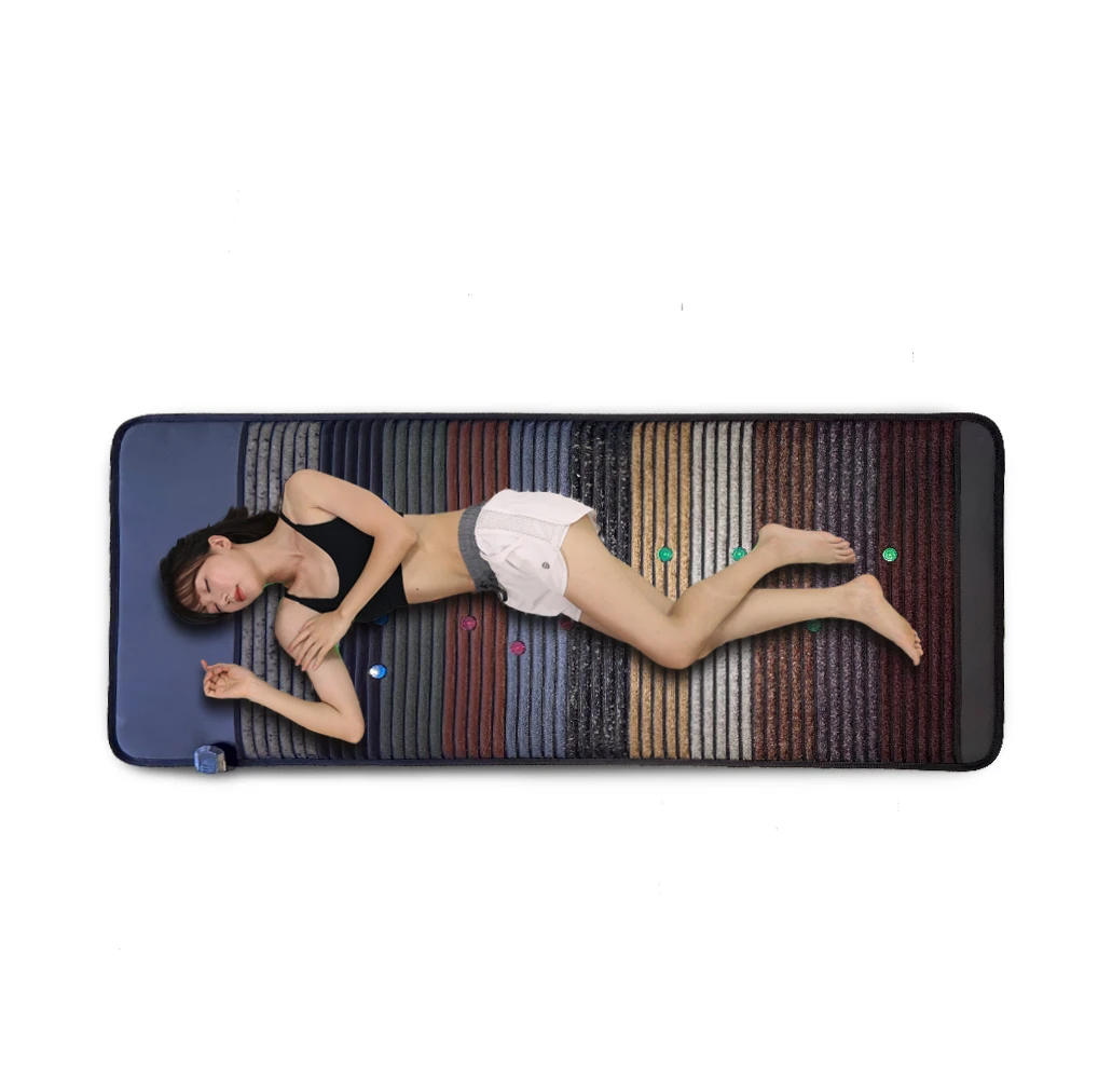 Korea Style Germanium Far Infrared Rays Thermal Healthcare Therapy Acupressure Biomat Pain Relief Tourmaline Heating Stone Mat