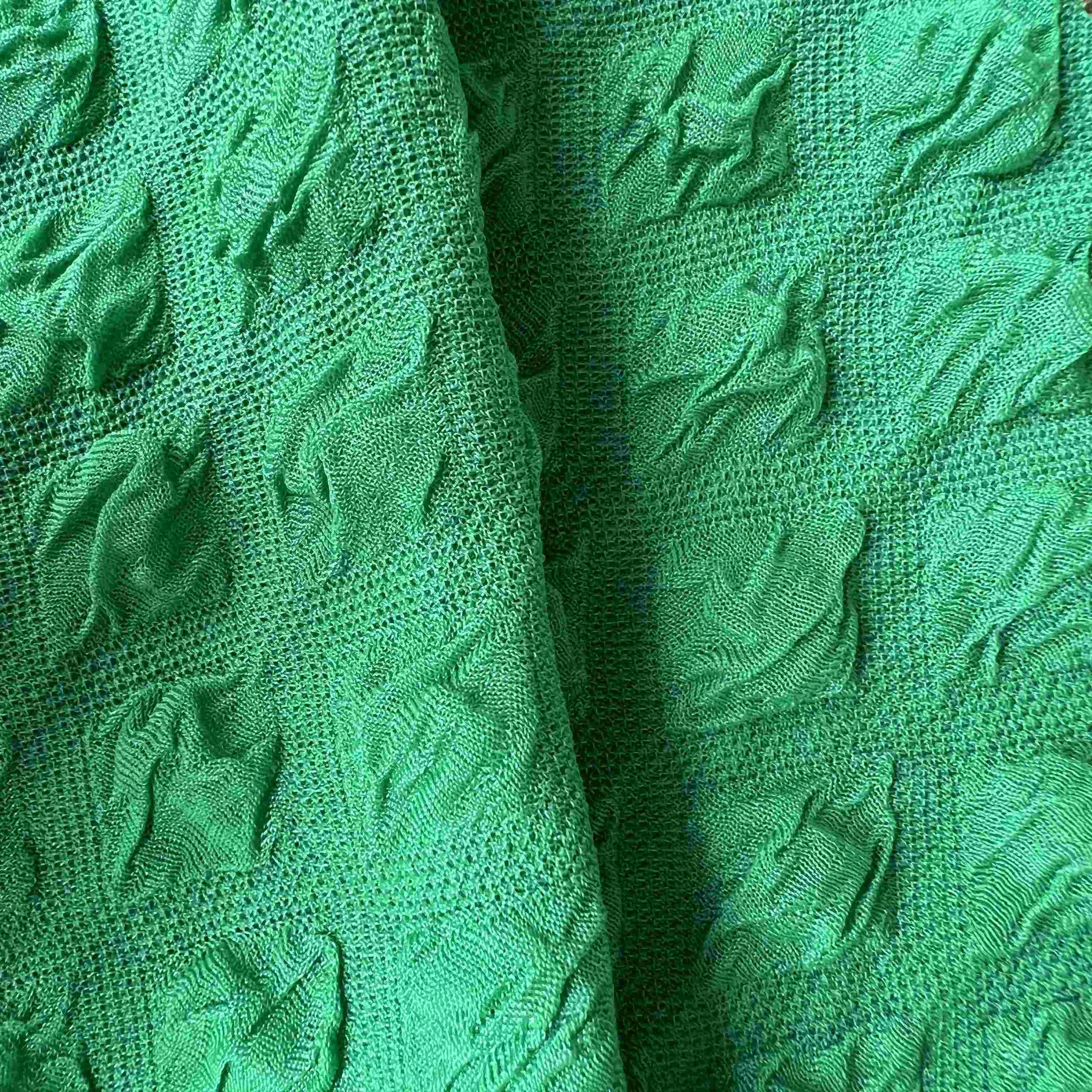 Manufacturer cheap custom color crepe jacquard blend spandex polyester knitted fabric for clothing