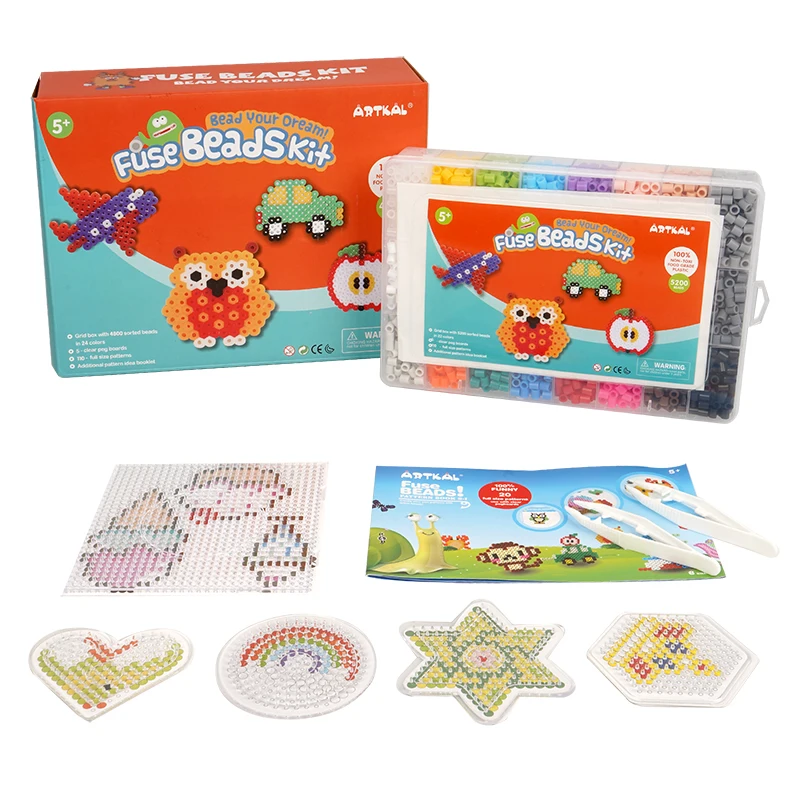 Artkal 24colors Fuse Beads Educational Toys For Kids 5mm Perler Beads