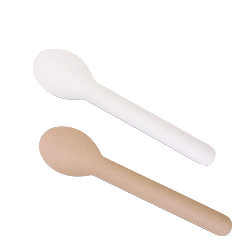 Natural disposable paper cutlery bio degradable spoon fork knife cutlery set