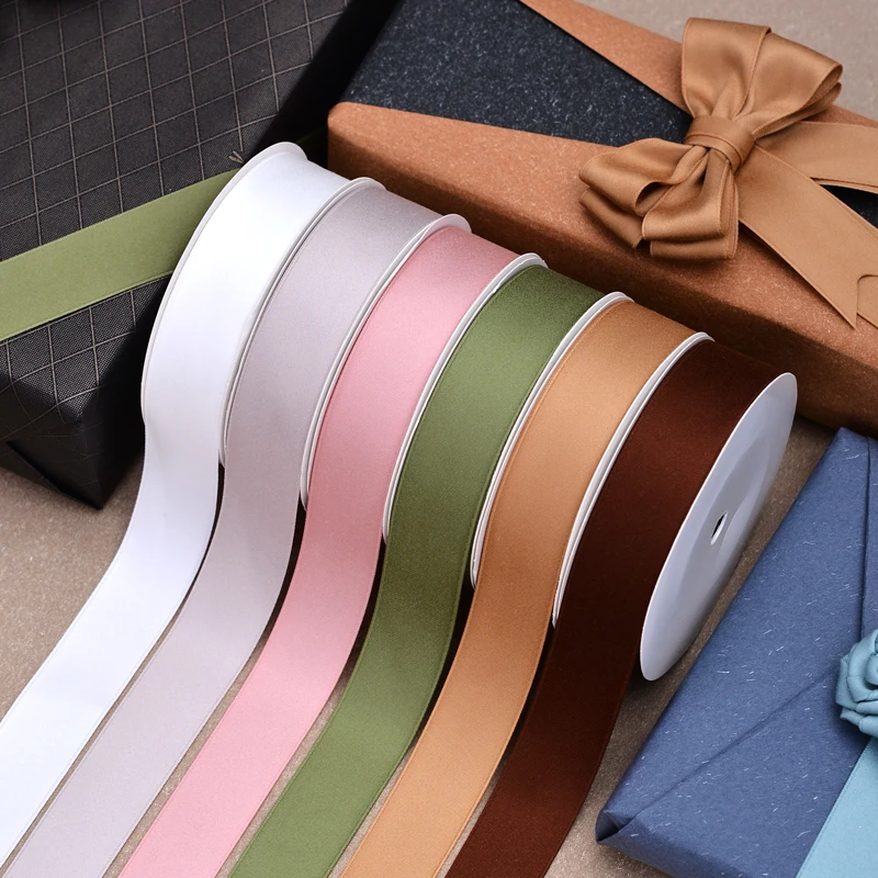 Blue Yellow Orange 89 Colors Wedding Ribbon For Gift Wrapping Cotton Polyester Ribbon Roll 1/8-2 Inch