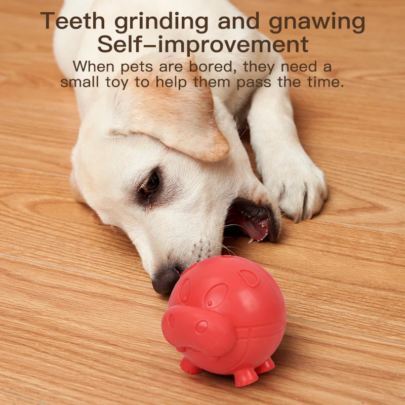 High Quality Eco-Friendly Interactive Pet Chew Dog Toys Outdoor Rubber Pig Toy