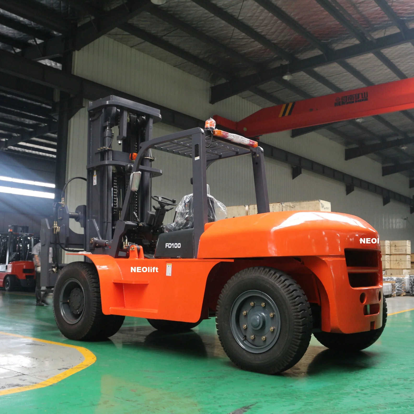 NEOlift 10000 кг 10 тонн 12 т дизельный вилочный погрузчик CPCD100 с двигателем ISUZU Cummins для обработки камня и стали