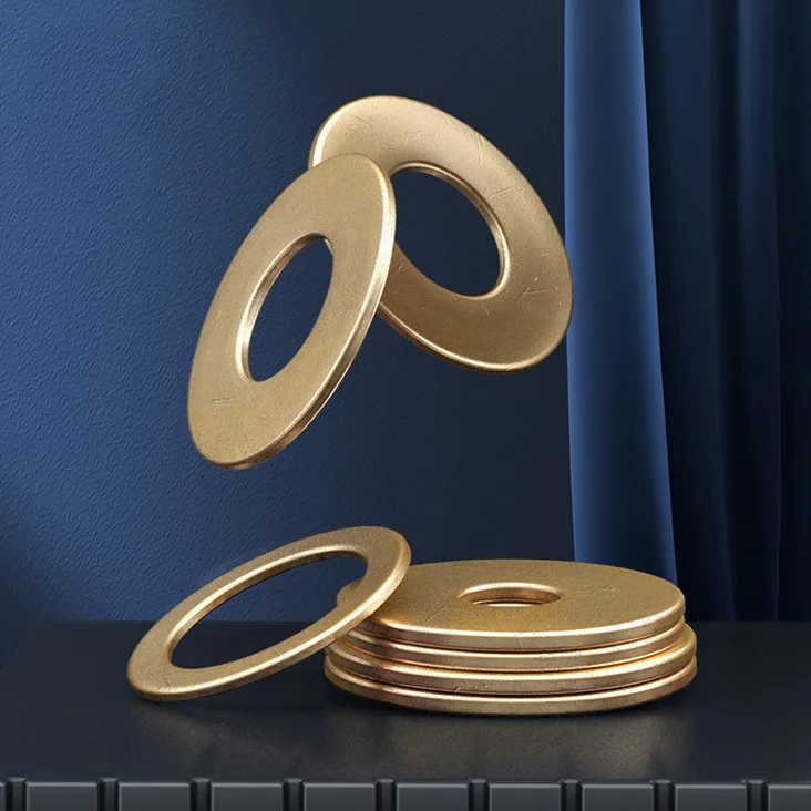 Zhuoqi GB97 copper washer flat washer thickened brass round metal screw flat washer