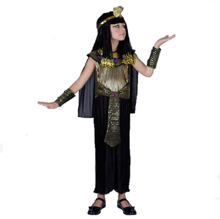 HG Wholesale 2021 Halloween Family Style Egyptian Pharaoh Cleopatra Costume Kids Parents Wear Suits Halloween Clothing