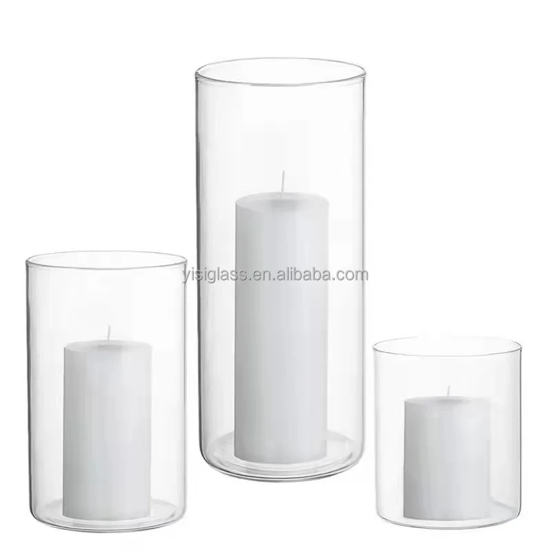 High borosilicate transparent glass flower vase for home decor small vase