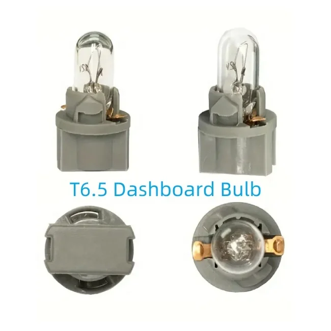 T6.5 Wedge Instrument Cluster Light 12V 1.7W Car Bulb Interior Light Dashboard Lamp Panel Light