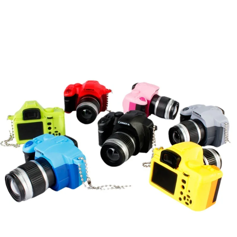 New Fashion camera LED Camera KeyChain With Flash Light Sound Effect Gift Toy Bag Accessories Children Boys Gift Key Chains