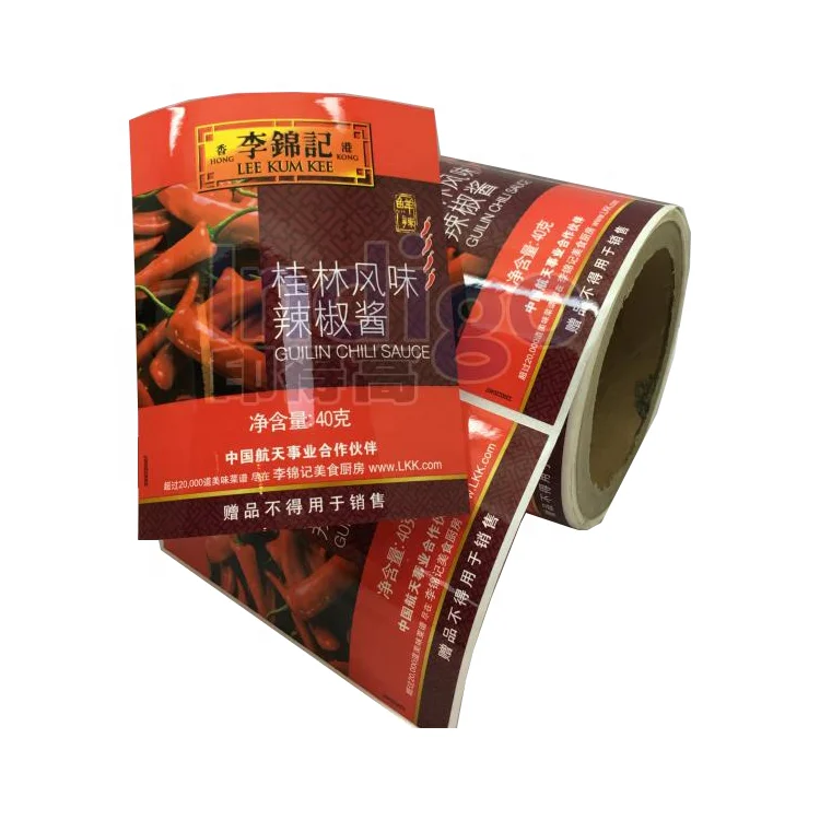 Customized Strong Adhesive  Waterproof Labels Glossy Varnishing Food Label For Soy Sauce