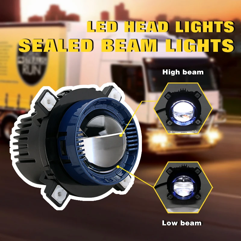 TUFF PLUS 90mm Project Led Headlight Hi Low Beam With Position Light Ece R112 Certification
