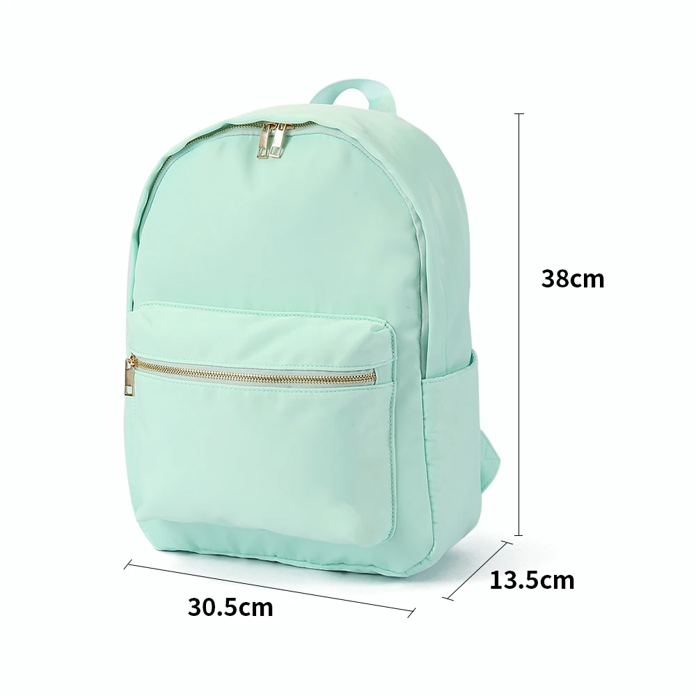 Keymay RTS Candy Color custom waterproof  Patches Personalized Backpacks Travel Outdoor Hiking School Bag Nylon Backpack Kids