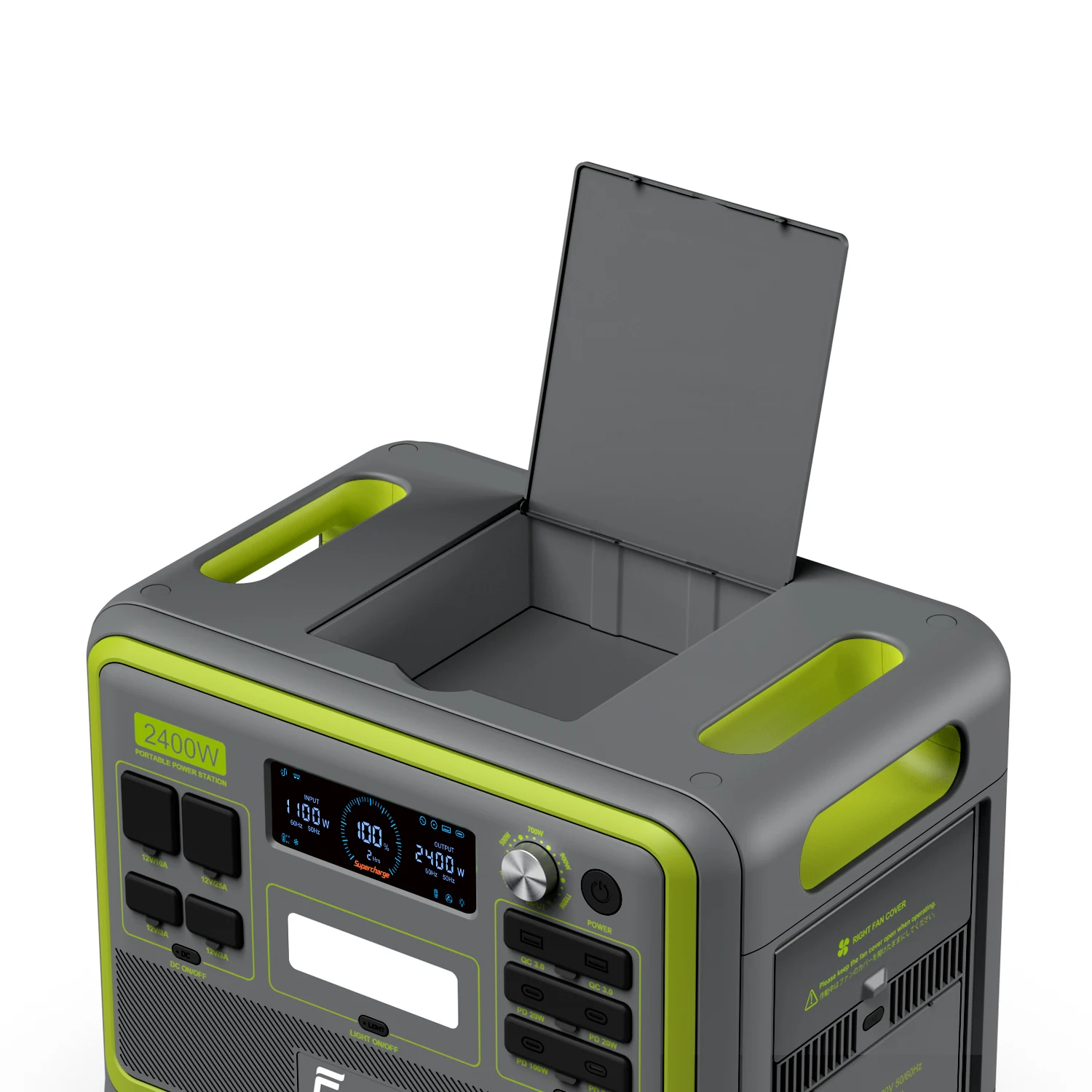 Germany Warehouse 2400W LiFePO4 Super Fast Charge Portable Power Station Power Generator for Outdoor Medical FOSSIBOT F2400