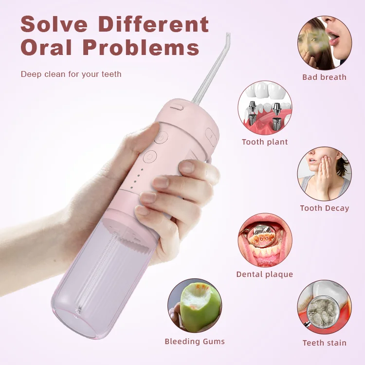 180ml Usb Rechargeable Teeth Cleaner Water Pick Flosser Portable Dental Water Flosser Teeth Oral Personal Care Appliances