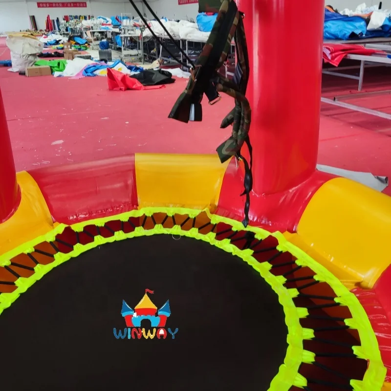 wholesale diameter 3m PVC inflatable bungee single jump jumping trampoline for children adults playing
