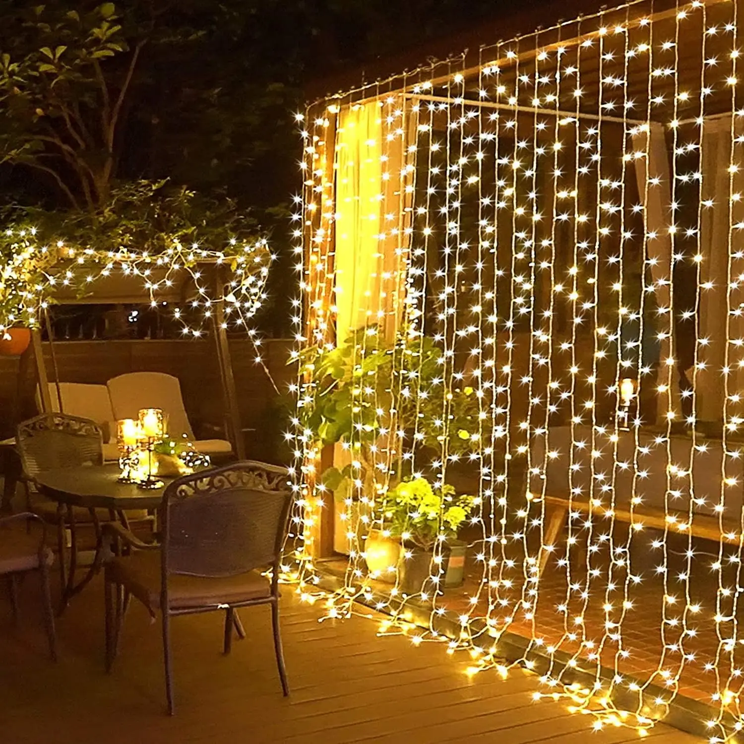 Connectable Rubble Ip67 Safety Led Curtain Lights Window Wall Hanging For Bedroom Backdrop Wedding Party Xmas Indoor Decor