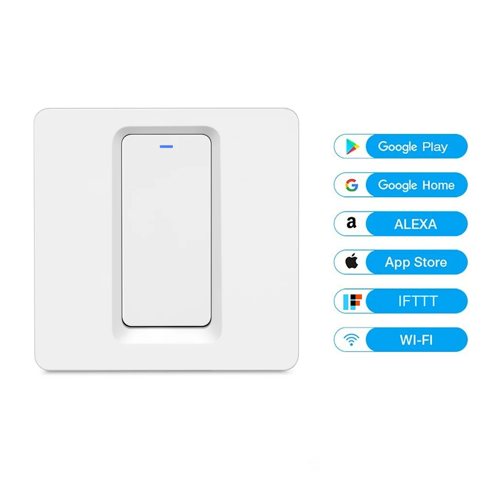 100-240VAC 50/60Hz интеллигентая (ый) Wi-Fi кнопочный переключатель ЕС стандартный умная розетка выключатель