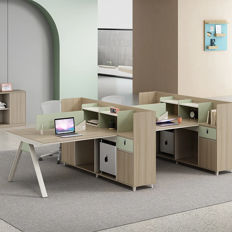 ZITAI Modern Workspace 4 6 8 10 Person Office Work Station Partition Desk Furniture Cubicle Modular Office Workstation