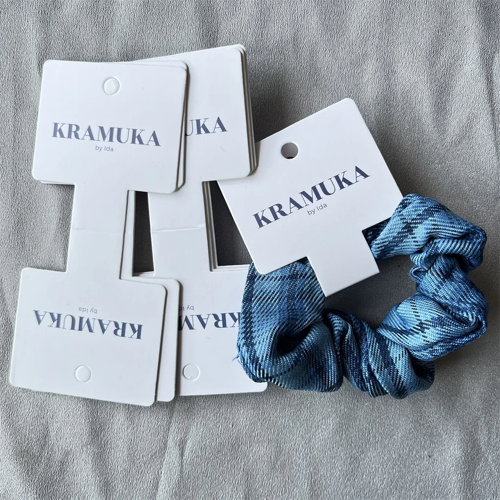 Custom OEM Luxury Coated Paper Hair Accessories Headband Scrunchies Display Card Printing With Customized Your Own Logo