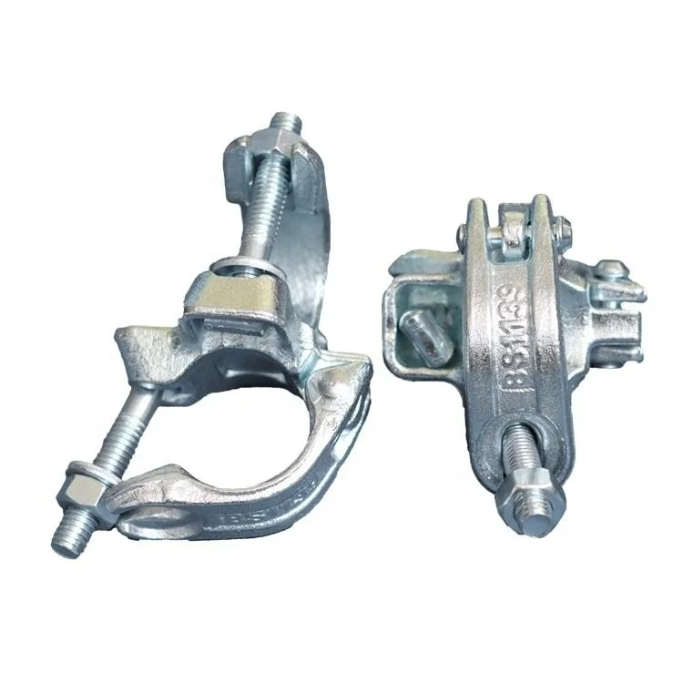 Highly Recommended Hot sale galvanized pressed drop forged scaffolding clamp double swivel coupler