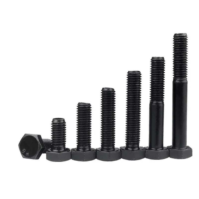 Black Hex Screw Bolt Din933 M6 Bouten M10  Fasteners Hexagon Bolts Grade 8.8 Hex Head Bolt