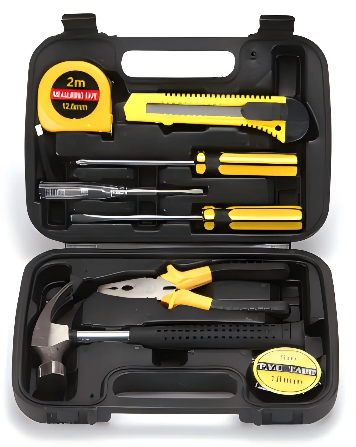 tape knife screwdrivers etc. black box Malleable Iron Home repairing other hand tool power tool sets Hardware Tool kit