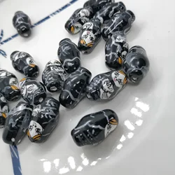 Hand-painted clay porcelain beads jewelry Russian doll ceramic loose beads pendant jewelry accessories