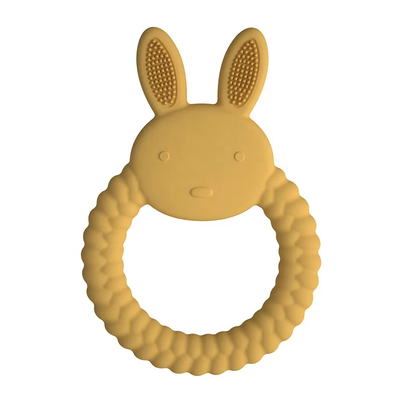 2023 hot new style wholesale shape ring animal silicone donut baby teething toy bpa free silicone teether strap baby teether