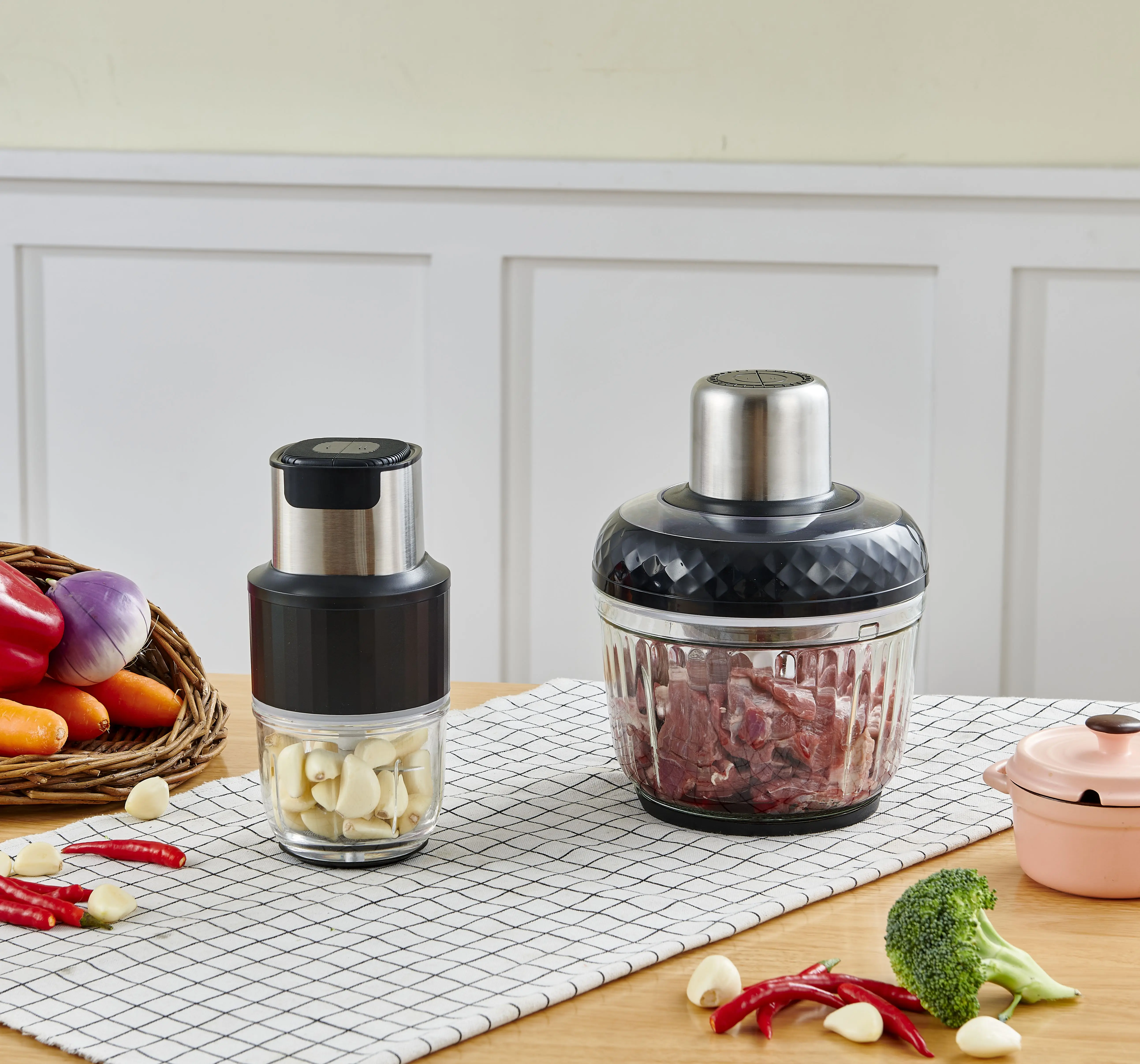 2023, горячая Распродажа, домашний кухонный комбайн, бытовая мясорубка, измельчитель овощей, 2 л, 3 л, мини-электрическая мясорубка, мощная мясорубка