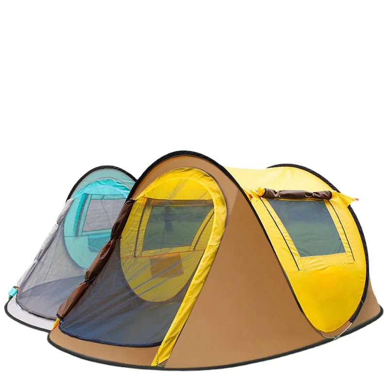 Fully Automatic Double Layers Camping Outdoor Beach 3-4 Person   Tents Protection Camping Tent Outdoor Tent