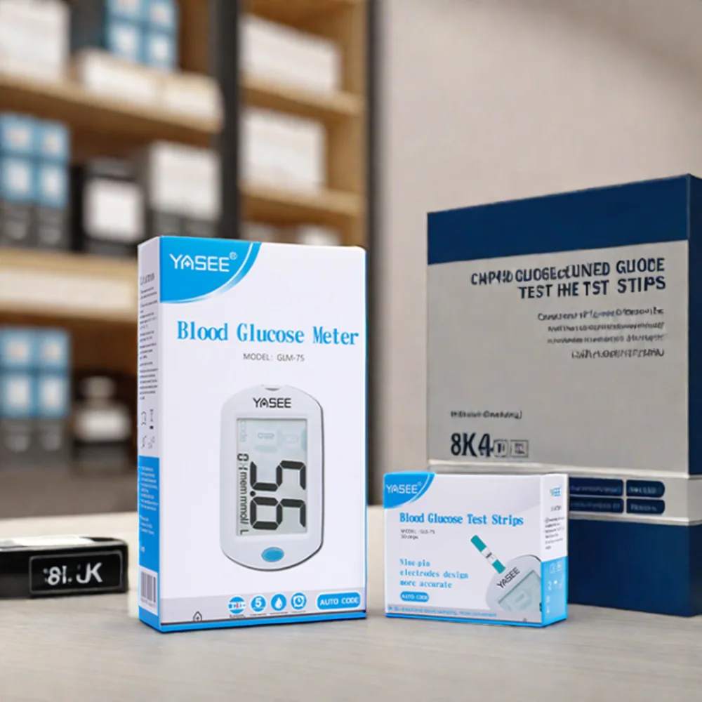 Yasee Brand Automatic Digital Blood Glucose Monitor with Diabetic Test Strips Best Seller for Diabetic Supplies