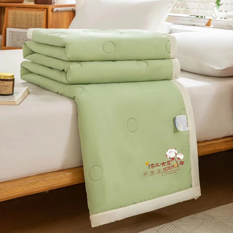 High Quality Cotton Hemp Fiber Cool Air Conditioned Quilt Embroidery Cool Summer Quilt