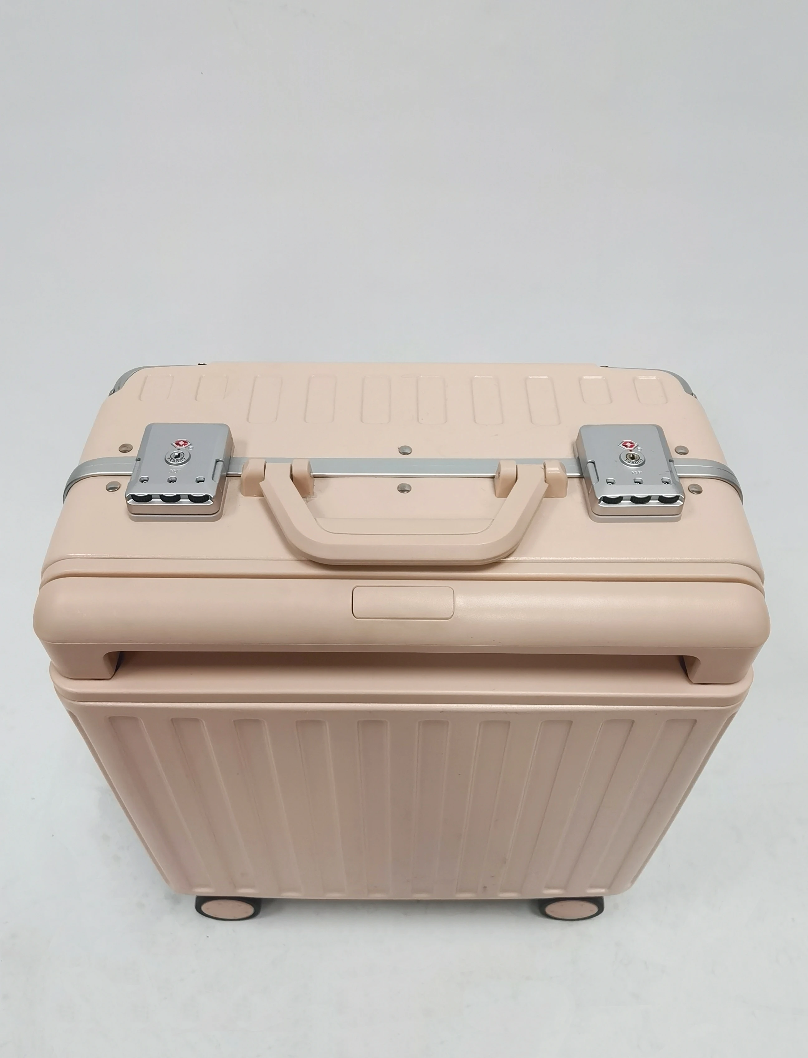 fashion luggage ABS+PC good quality luggage with zipper luggage with wide trolley handle