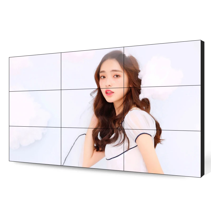 55 inch indoor 2x3 3x3 controller advertising players splicing screen display 4K ultra narrow bezel lcd video wall