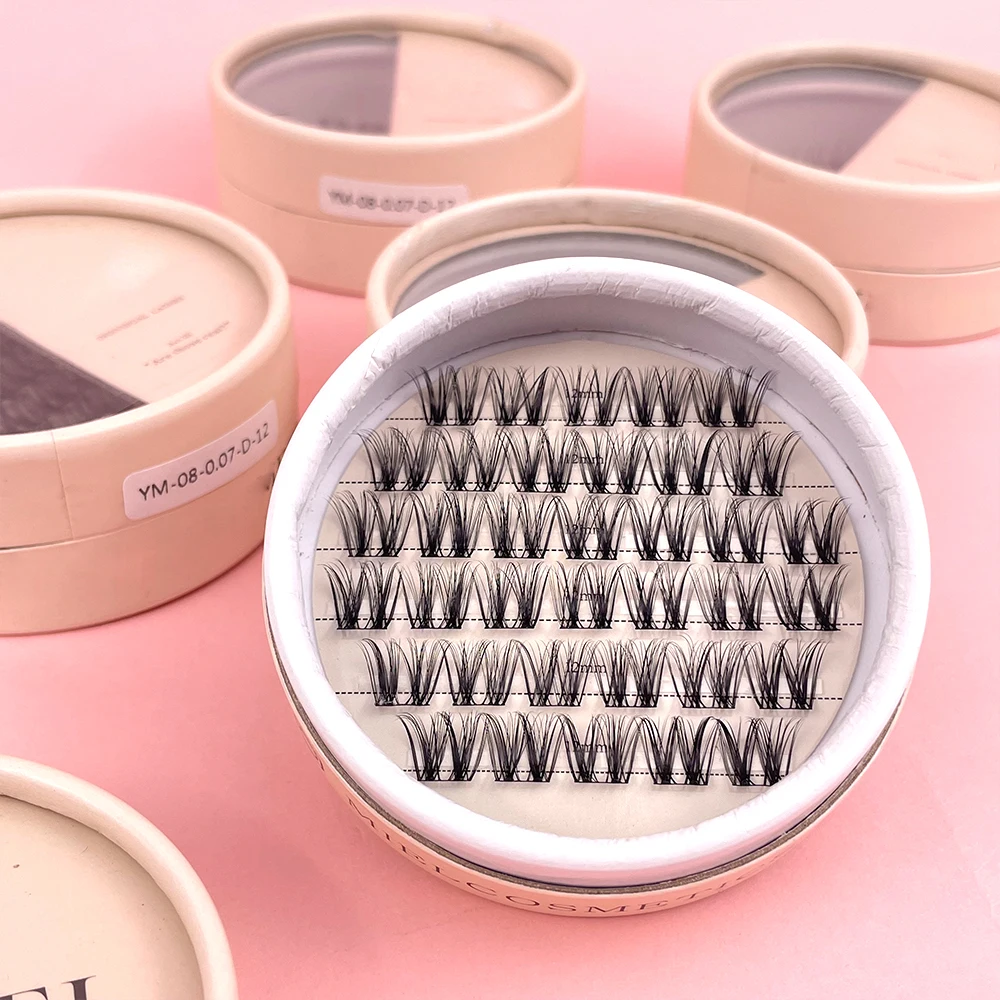 Diy Single Korean Lash Extensions Pre-Cut Segments Lashes Hand Made Natural 3D Accept Customized Oem Odm Segmented Eyelashes