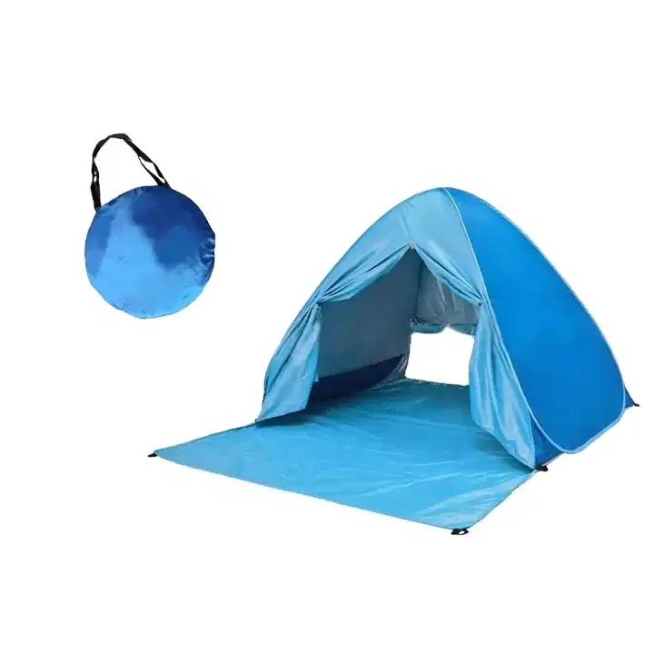 Factory wholesale automatic portable camping tent outdoor 3-4 persons waterproof sunshade tent beach with 1 zipper door