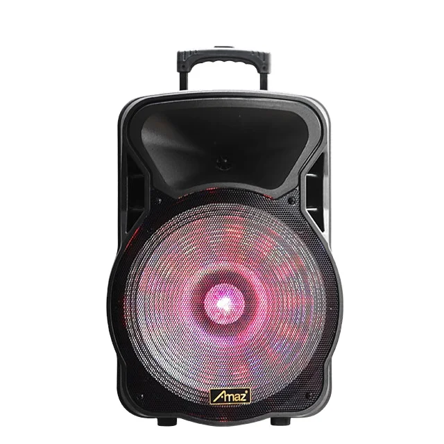 Amaz 12inchs Battery Powered Speaker Dj Mixer Pa Amplifier Trolley Speaker