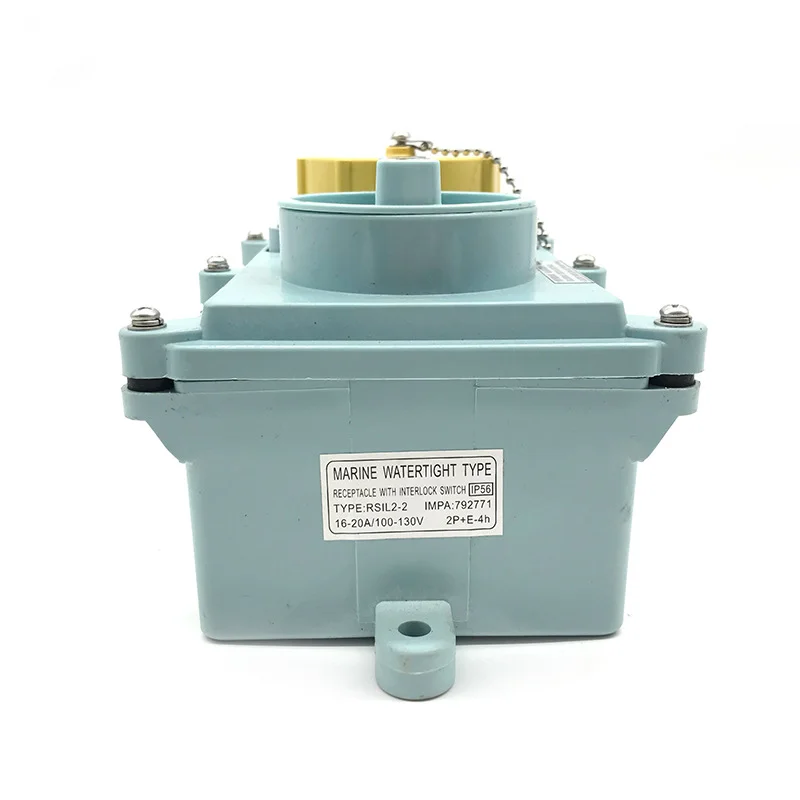 IMPA 792771 Plastic Electric Switch Socket 100-130V 16A 2P+E MarineReceptacle With Lock