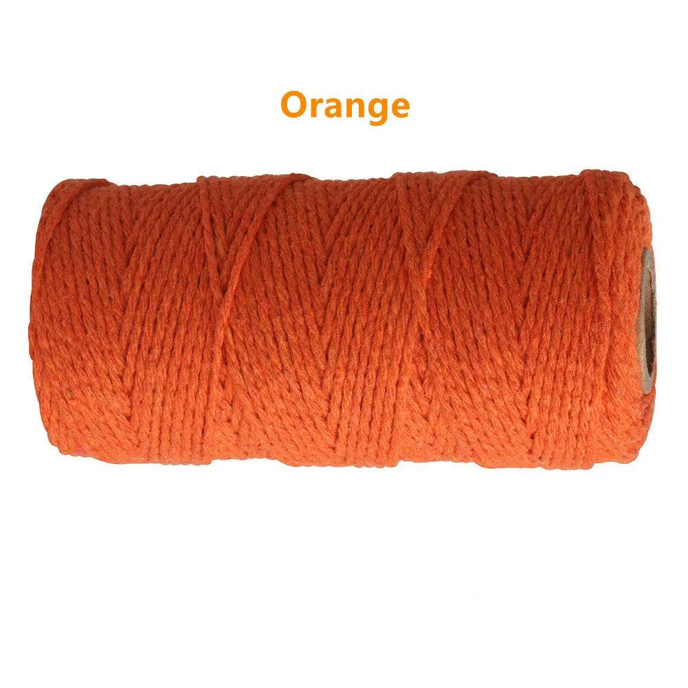 Natural Quality Set 100% Cotton Braided Black Rope 2mm 3mm 4mm 5mm 6mm 8mm 10mm Single Strand Twisted Color Macrame Cord