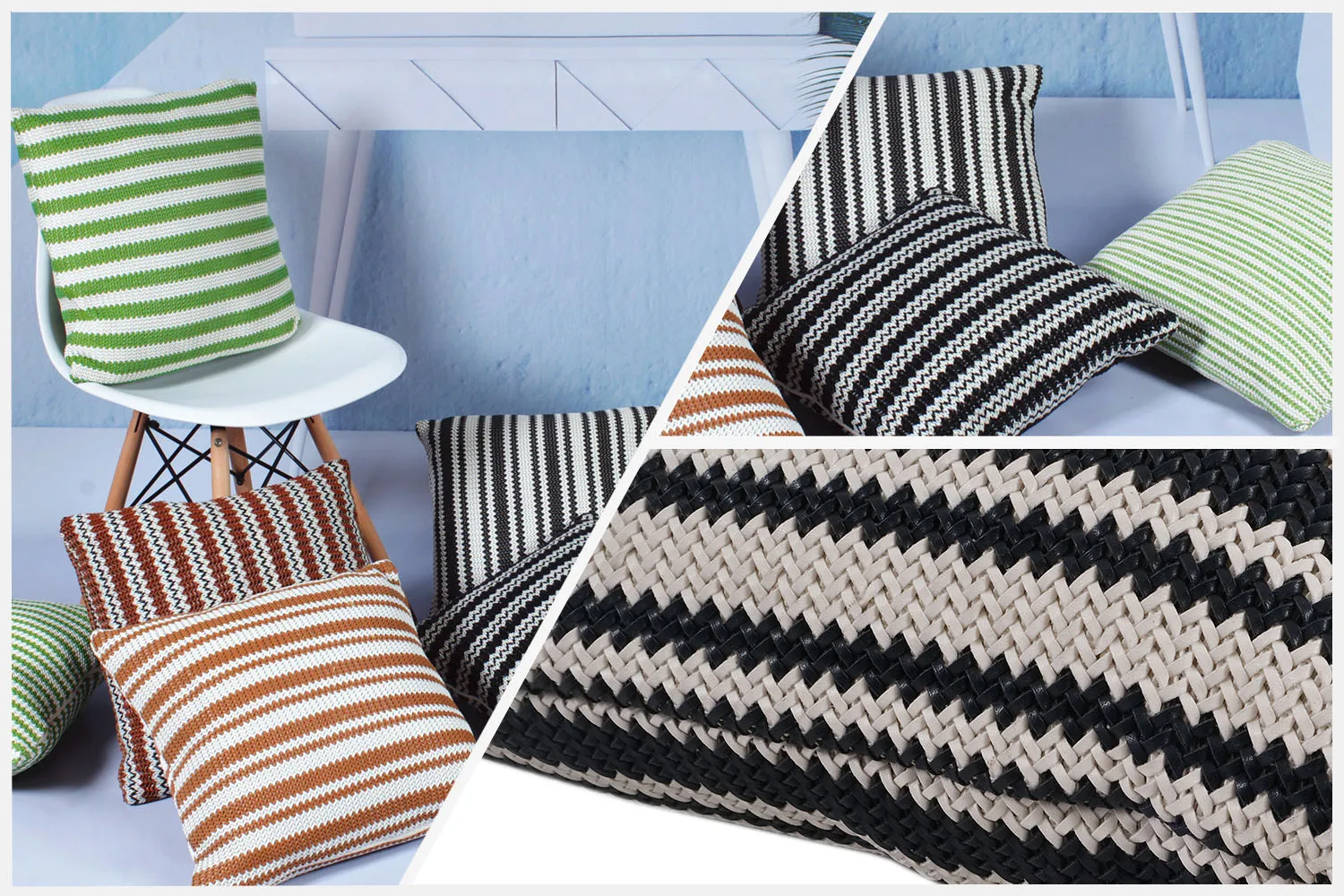 Factory Hot Selling Style simple stripes Faux Leather couch Cushion Cover Leather throw pillows for home decor