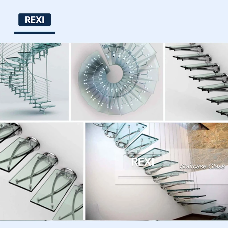 non slip Anti slip Glass Staircase by Tempered Laminated Glass