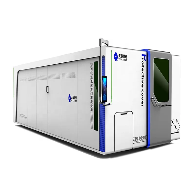 High precision fiber laser cutting machine Closed Tianchen laser 6KW 8KW 12KW domestic sheet metal cutting machine