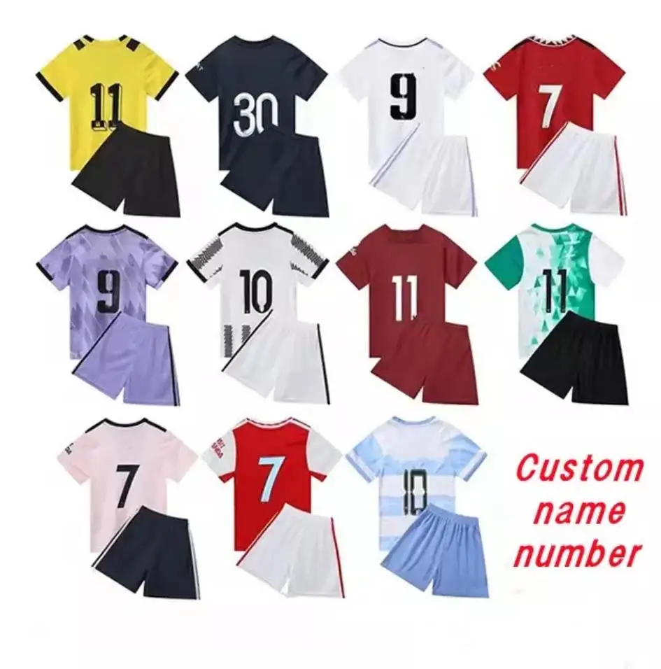 2022 High Quality Club Children Kids Football Wear 22-23 Argentina Kids Clothing With Logo Baby Soccer Jersey