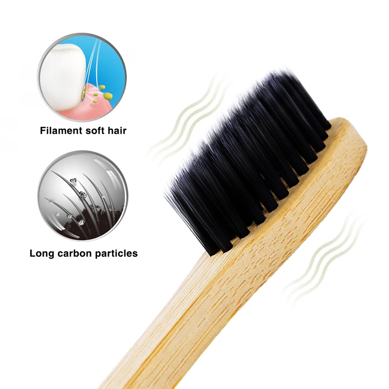 
Manufacturer OEM Toothbrush Bamboo 8 Pack for Family Dental Tooth Brush Biodegradable Bamboo Toothbrush 