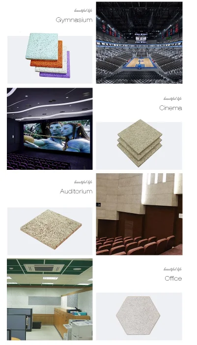 TianGe Factory Conference Room wall decor anti-fire eco friendly sound absorbing wood wool acoustic panels