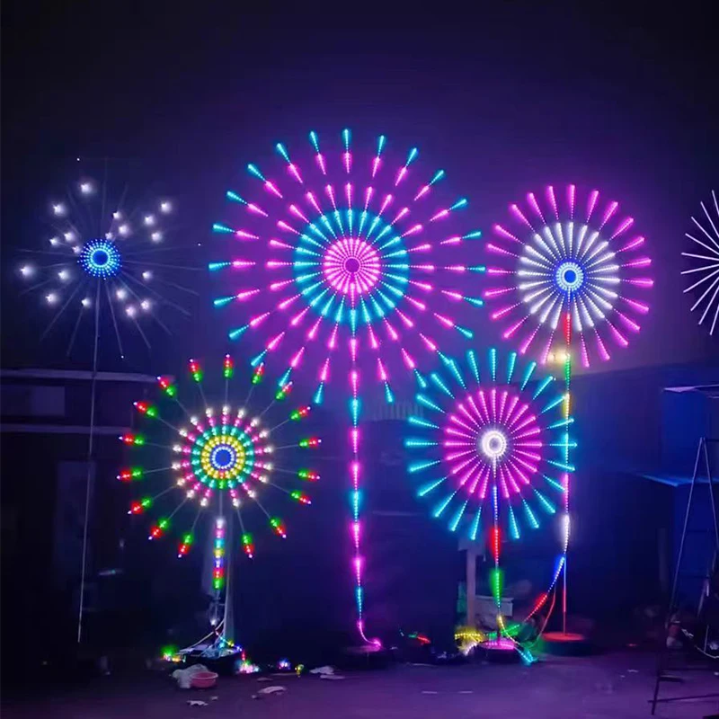 Wedding Decoration Outdoor Garden Lamps App Atmosphere High Decor Lamp RGB Led Firework Pole Lighting